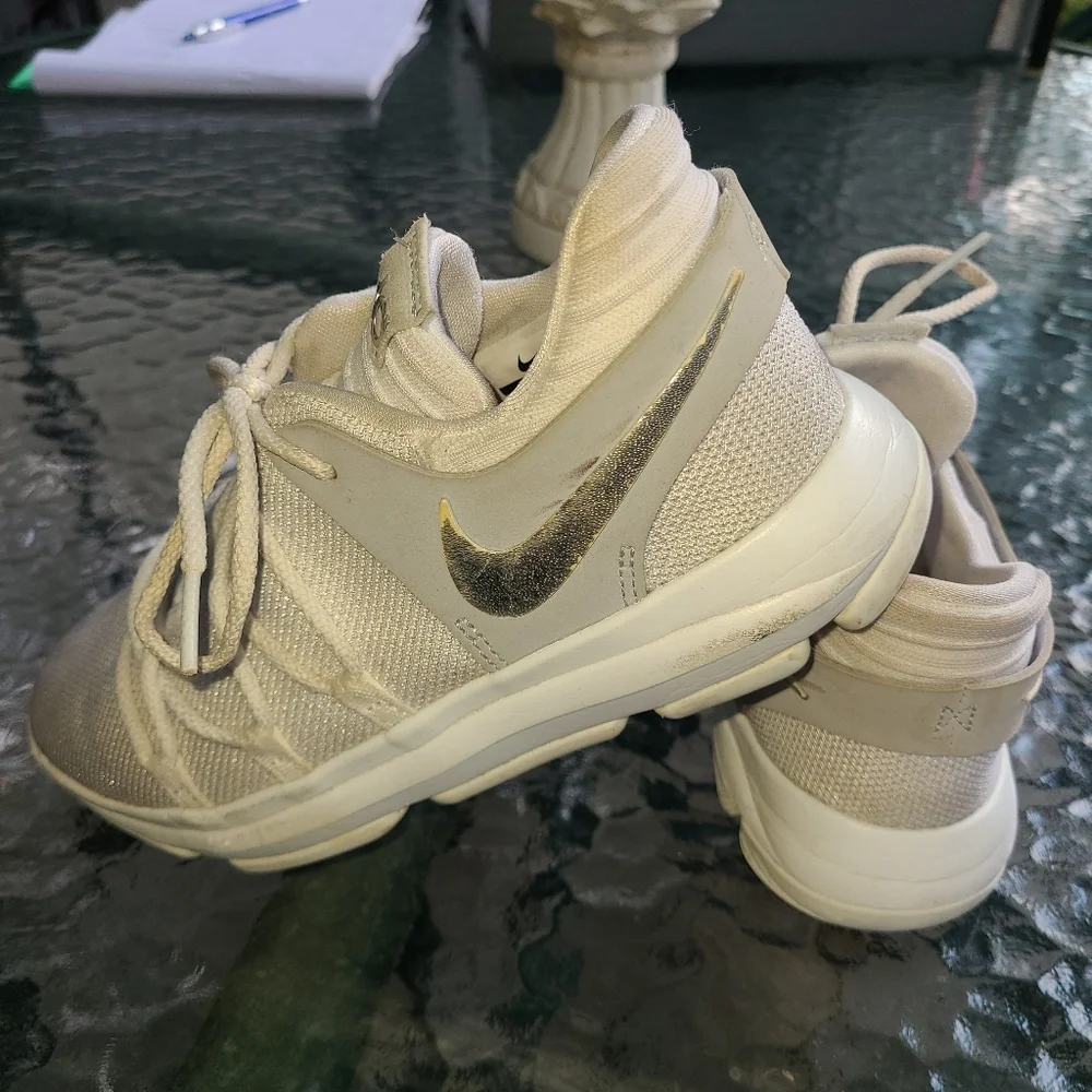 Nike KD white shoes 2Y girls back to school‎ sneaker basketball outdoor